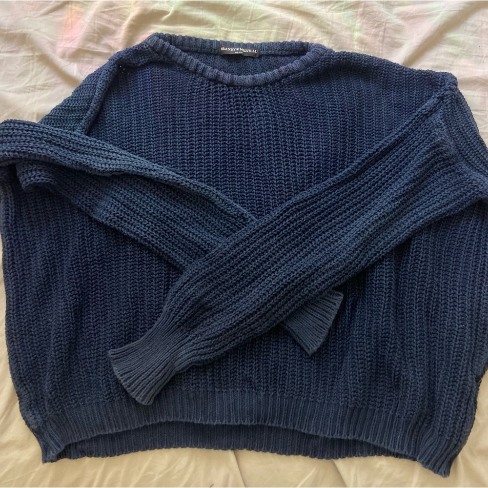 brandy melville blue knit sweater